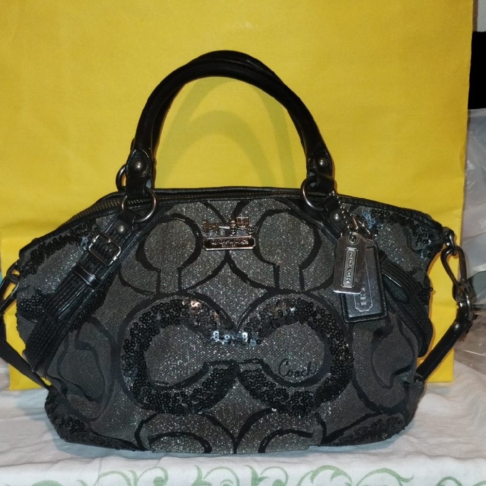 Coach Op Art Sequins Sophia Bag